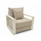 Single Seater Hampton Style - White Aluminium Frame + Weather-Resistant Cushions
