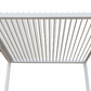 GazeboMate 3m x 4m White Aluminium Louvered Gazebo + Adjustable Privacy Wall Combo