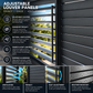 GazeboMate 3m Aluminium Louvered Pergola + Sliding Shutter Wall Combo – Monument