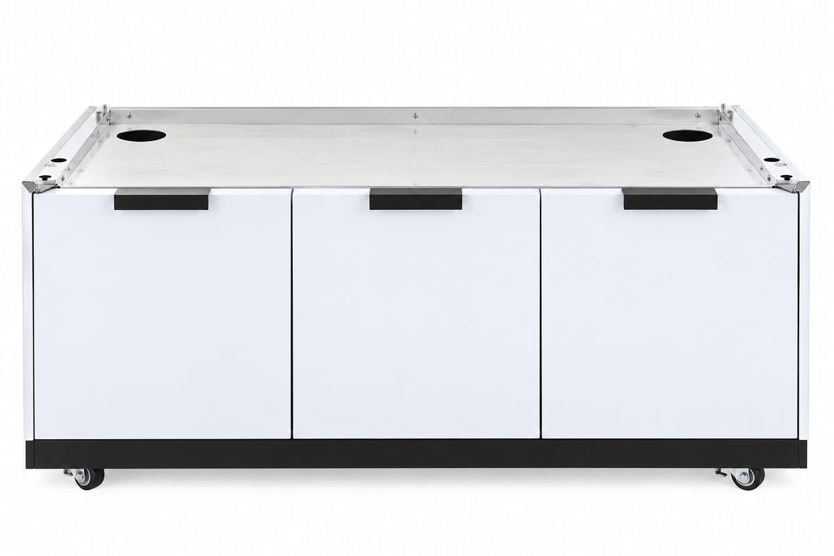 Grill King Built-In BBQ Cabinet Module – Flat Pack | White 4 & 6 Burner Options
