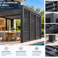 GazeboMate 3m × 4m Wall-Mounted Aluminium Louvered Pergola – Privacy Screen & Wall Options