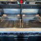 Floor Stock Element Twin-Hood Outdoor BBQ Kitchen with Kamado Smoker, Fridge, Sink, Rotisserie