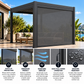 GazeboMate Aluminium Louvered Gazebo with Privacy Wall – Monument