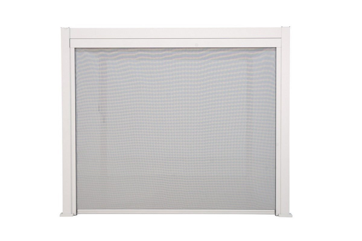 GazeboMate Combo: 4M x 4M White Aluminium Louvered Gazebo + Retractable Privacy Screen (Copy)