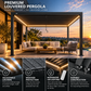 GazeboMate 4m × 5m Monument Aluminium Louvered Gazebo + Retractable Privacy Screen Combo