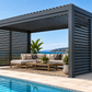 GazeboMate 3m Aluminium Louvered Pergola + Sliding Shutter Wall Combo – Monument