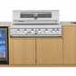 Grill King Signature Series Outdoor BBQ Kitchen Package | White Stone, Aluminium Cabinet Finish Inc Grill King 6B Built-In BBQ + Rotisserie