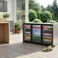 Tropical Rated Triple Glazed 318L 3-Door Commercial Wine Bar Fridge Chiller Can Cooler Mini Freezer in Black