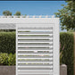 GazeboMate 3m x 4m White Aluminium Louvered Gazebo + Adjustable Privacy Wall Combo