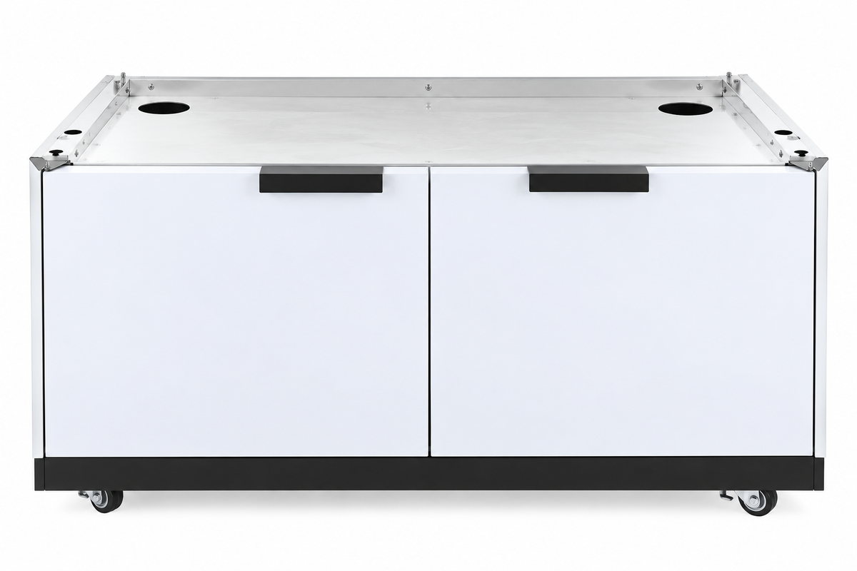 Grill King Built-In BBQ Cabinet Module – Flat Pack | White 4 & 6 Burner Options