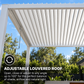 GazeboMate 3m x 4m White Aluminium Louvered Gazebo + Adjustable Privacy Wall Combo