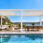 GazeboMate 3.6m × 7.2m White Aluminium Louvered Gazebo – Adjustable Roof Pergola