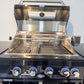 Kingsley 4 Burner Black 304 SS BBQ Kitchen + 2DR Fridge & 1DR Cupboard