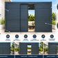 GazeboMate 3m Aluminium Louvered Pergola + Sliding Shutter Wall Combo – Monument
