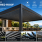 GazeboMate 4m × 5m Monument Aluminium Louvered Gazebo + Retractable Privacy Screen Combo