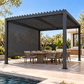 GazeboMate Aluminium Louvered Gazebo with Privacy Wall – Monument