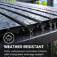GazeboMate Louvered Gazebo + Aluminium Privacy Side Wall – Monument Charcoal