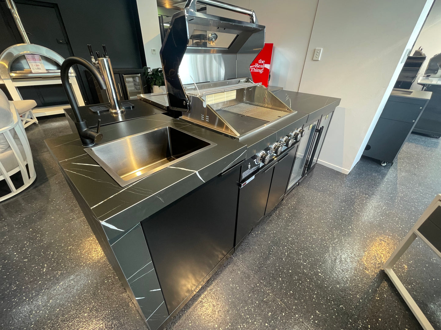 Floor Stock Rockpool 4B BBQ Kitchen + Sink + 208L Bar Fridge