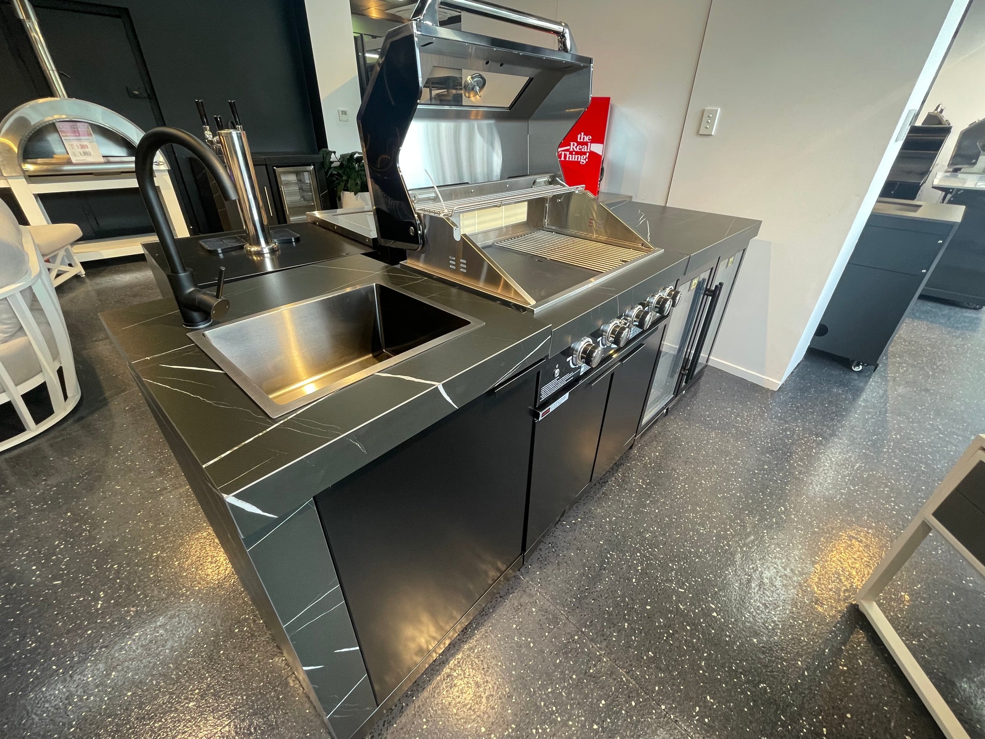 Floor Stock Rockpool 4B BBQ Kitchen + Sink + 208L Bar Fridge