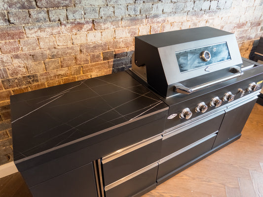 Black Felix 4B + Wok Designer BBQ Kitchen 2M: 4B + Wok +STORAGE MODULE