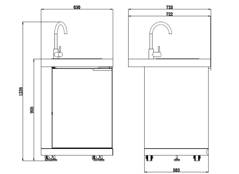Rockpool White 4B: Designer Outdoor BBQ Kitchen Matt White Stone + White Doors, Fridge & Sink