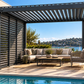 GazeboMate Louvered Gazebo + Aluminium Privacy Side Wall – Monument Charcoal