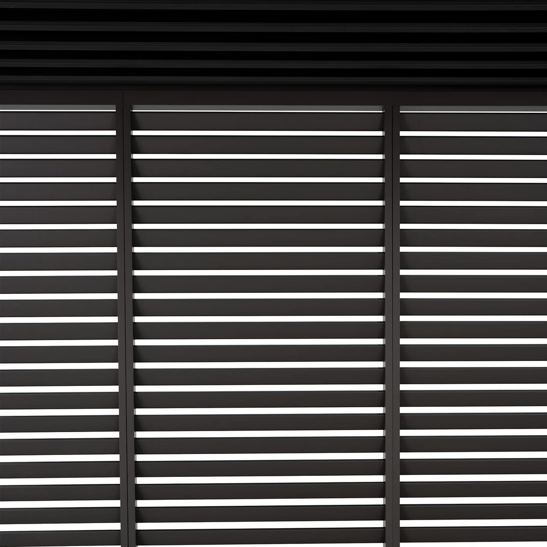 GazeboMate Combo: Louvered Gazebo + Aluminium Slat Panel Louvered Wall | Monument, Heavy Duty Wind Resistant