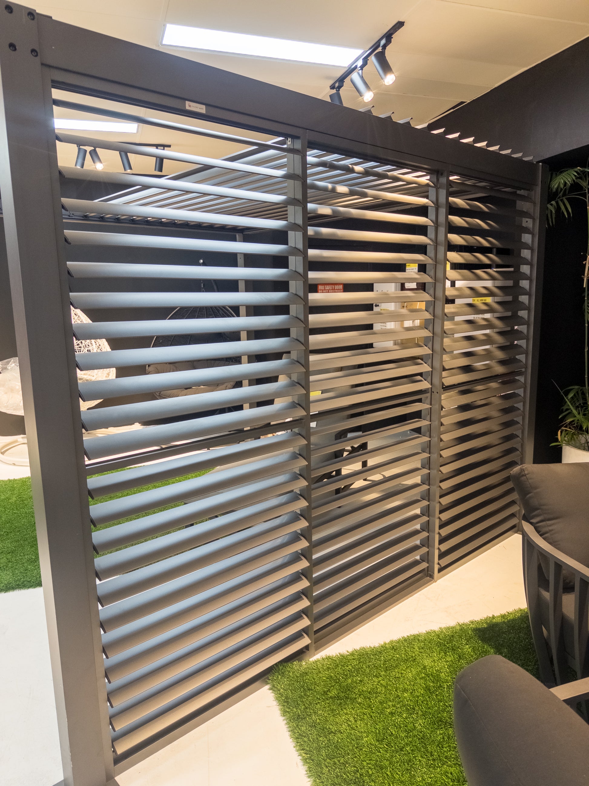 3m GazeboMate Louvered Gazebo Combo Deal – Monument | Aluminium Pergola + Sliding Louvered Shutter Wall