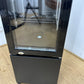 115L Commercial Skinny Upright Bar Fridge - Single Door, Black Stainless Steel, LED Lighting for Wine & Beverages