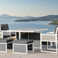 9 Piece Modern Hampton Style Dining Set White Aluminium Whether Resistant Furniture