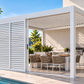 GazeboMate 3m × 4m Wall-Mounted Aluminium Louvered Pergola – Privacy Screen & Wall Options