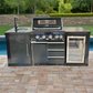 Floor stock 2M Kingsley 4 Burner Non Wok Black Stainless Steel BBQ Package