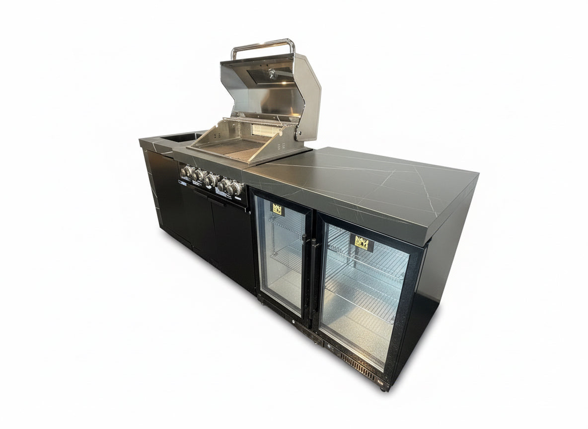 Floor Stock Rockpool 4B BBQ Kitchen + Sink + 208L Bar Fridge