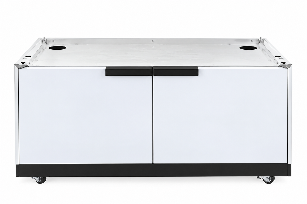 Grill King Built-In BBQ Cabinet Module – Flat Pack | White 4 & 6 Burner Options