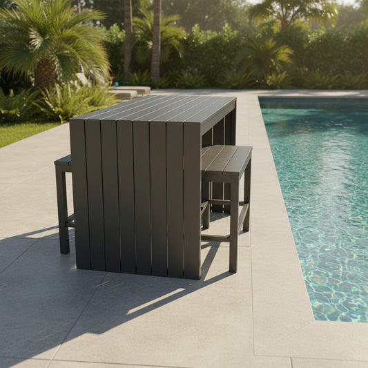 Niagra 7-Piece Outdoor Bar Set Aluminium Charcoal