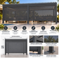 GazeboMate 4m × 6m Aluminium Louvered Gazebo – Monument | Adjustable Roof Pergola