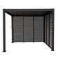 GazeboMate Combo: Louvered Gazebo + Aluminium Slat Panel Louvered Wall | Monument, Heavy Duty Wind Resistant