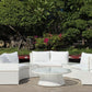 KABUL HALF MOON SOFA SET Aluminium Outdoor Lounge Setting — Black or White