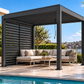 GazeboMate Louvered Gazebo + Aluminium Privacy Side Wall – Monument Charcoal