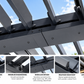 GazeboMate 4m × 6m Aluminium Louvered Gazebo – Monument | Adjustable Roof Pergola