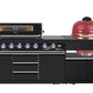 Kingsley 21” Smoker Module Kamado Black Stainless Cabinets & Stone Benchtop + Ceramic Smoker