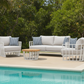 Maximus Hampton-Style 4-Piece Outdoor Lounge Set – White Aluminium + Ultra-Soft White Cushion