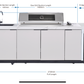 Rockpool 6B Drop In BBQ Kitchen Package Inc sintered stone benchtops, Aluminium Cabinets, Weather Resistant, Fridge & Sink