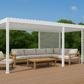 GazeboMate Combo Deal: White 3.6M x 7.2M Louvered Gazebo + Louvered Side Panel Slat Wall