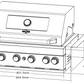 4 Burner Built-In BBQ With Rear Infrared Burner | 304 High Grade Stainless Steel, Blue LED Knobs
