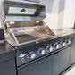 Floor Stock Rockpool Black 4B + Wok: Designer Black Outdoor BBQ Kitchen Package inc Fridge & Sink