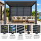 GazeboMate Louvered Gazebo + Aluminium Privacy Side Wall – Monument Charcoal