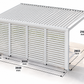 GazeboMate Louvered Gazebo + Aluminium Privacy Side Wall – Monument Charcoal