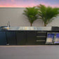 Floor Stock Rockpool Black 4B Drop In Flat Hood BBQ Kitchen Inc Sintered Stone Benchtops, Aluminium Cabinets, Fridge & Sink