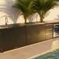 Floor Stock Rockpool Black 4B Drop In Flat Hood BBQ Kitchen Inc Sintered Stone Benchtops, Aluminium Cabinets, Fridge & Sink